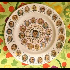 Presidents plate: from Washington to JFK